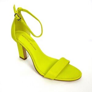 Antonio Melani Neon Yellow Strap Heels Size 9.5
